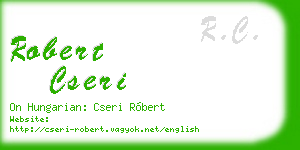 robert cseri business card