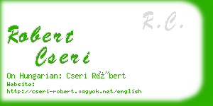 robert cseri business card